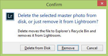 Delete from computer, not just from Lightroom