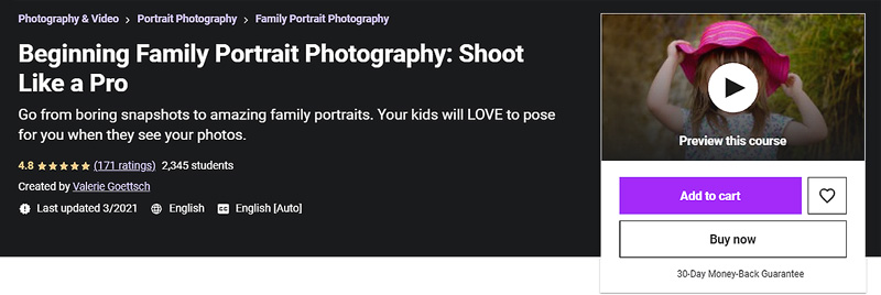 Family portrait photography course